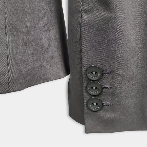 NWOT AnnaRita N Gray Olive Green Blazer Jacket Size 6 - Picture 6 of 12
